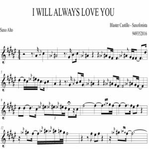 I Will Always Love You - Saxofón Eb (PDF)